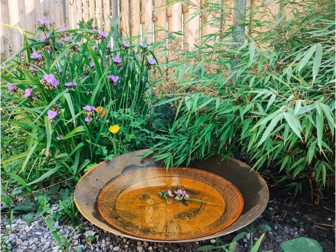 Декоративна ємність для води «Водяна чаша», сталь CorTen, Ø120 см