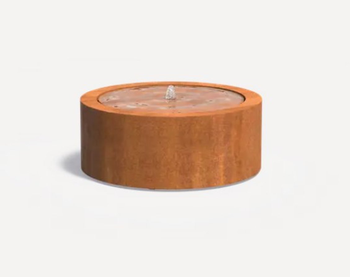 Фонтан «Водяний стіл», сталь CorTen, Ø100 см